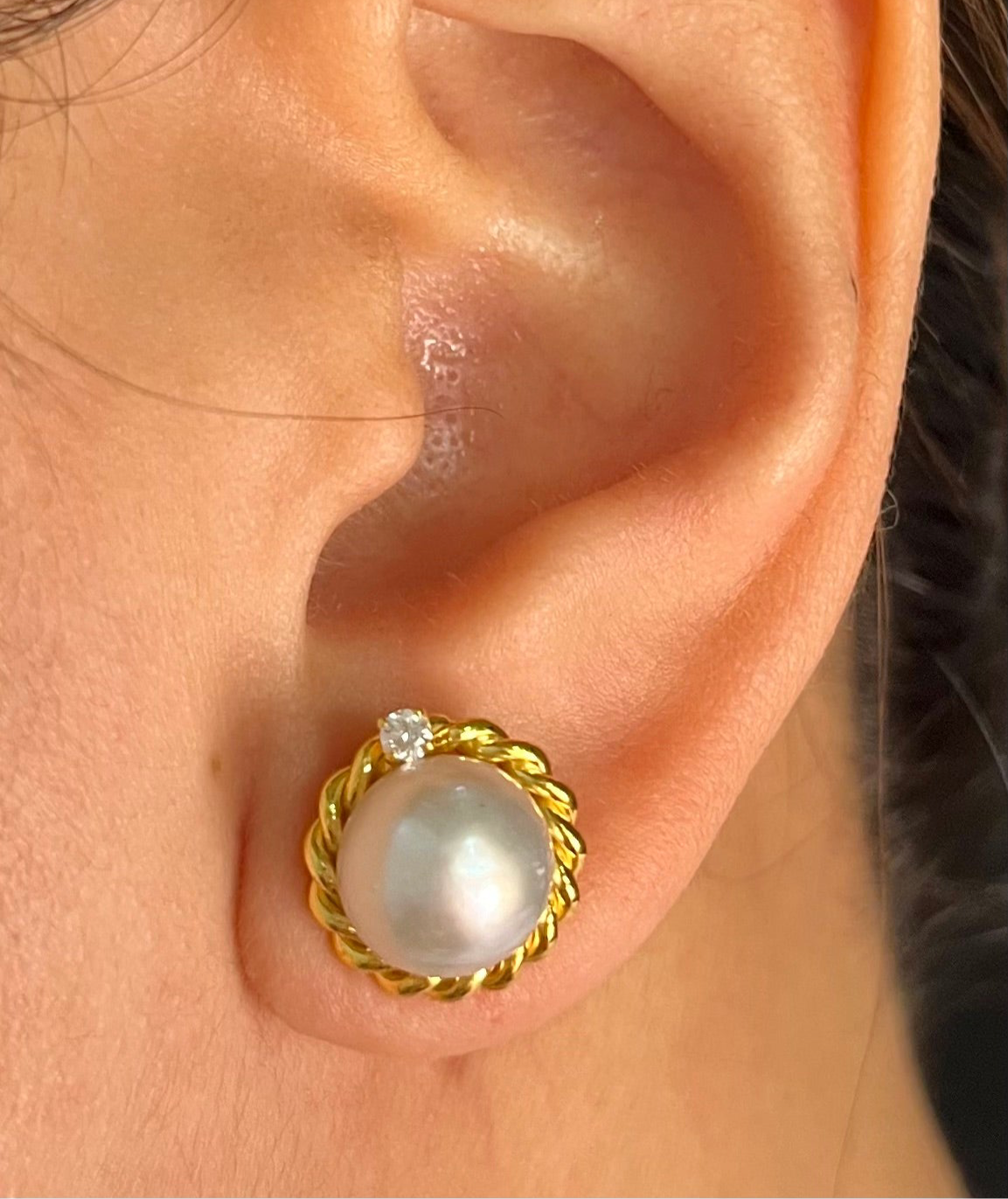 Detachable Swirl Pearl Earrings ER167