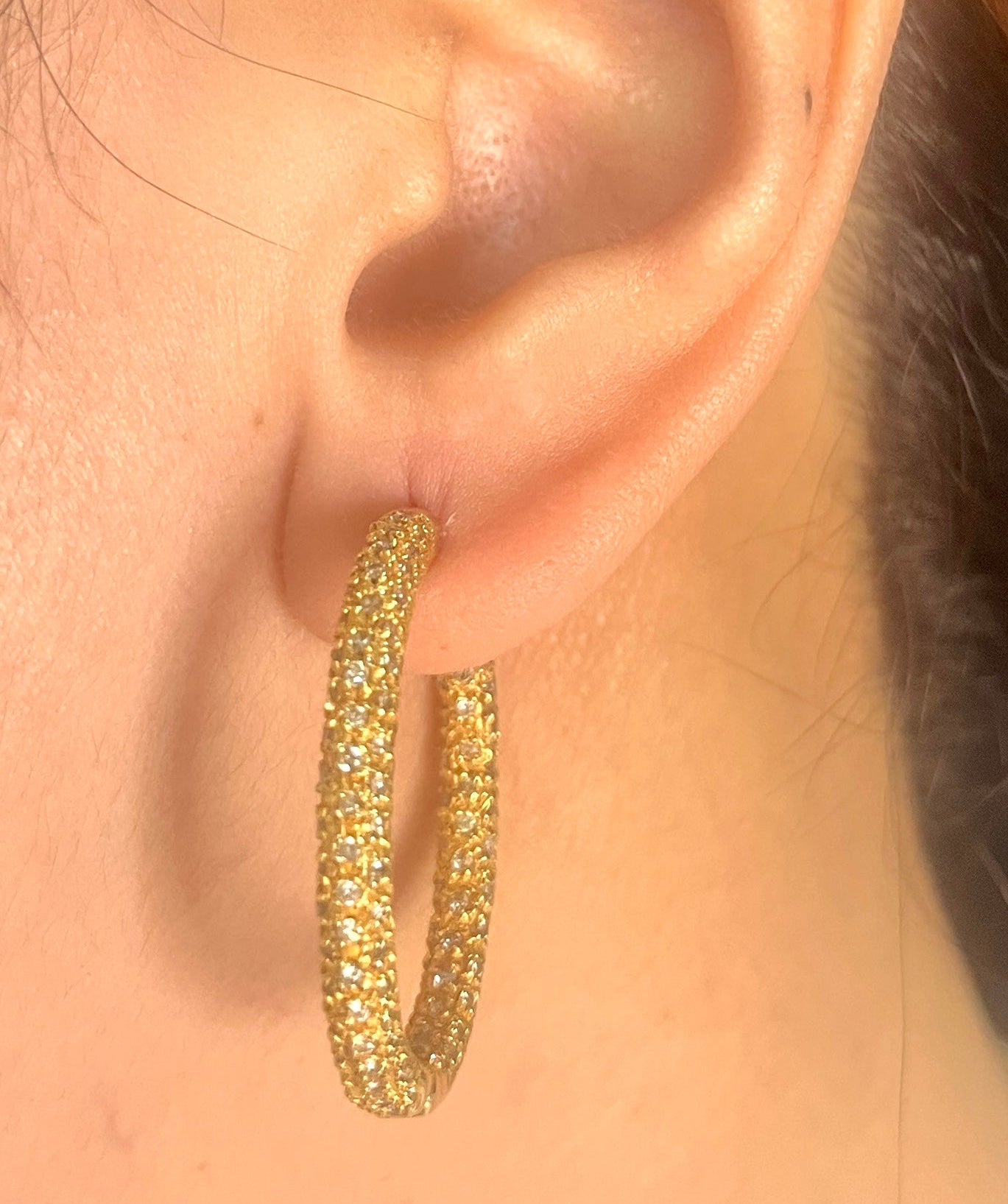 In & Out Diamond Creole DE025