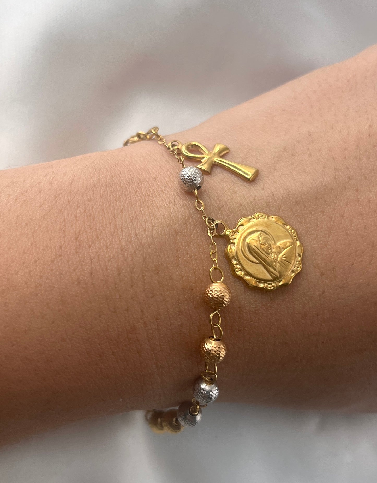 Tricolor Rosary Bracelet BR106