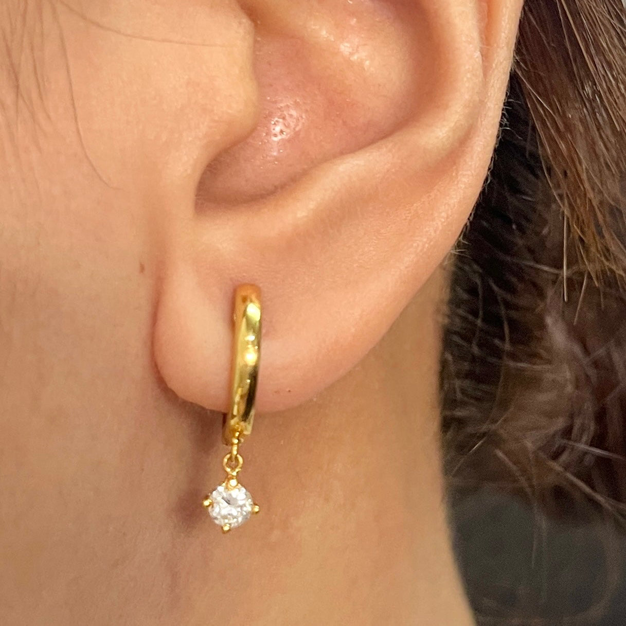 Creole Solo Diamond Earrings DE014