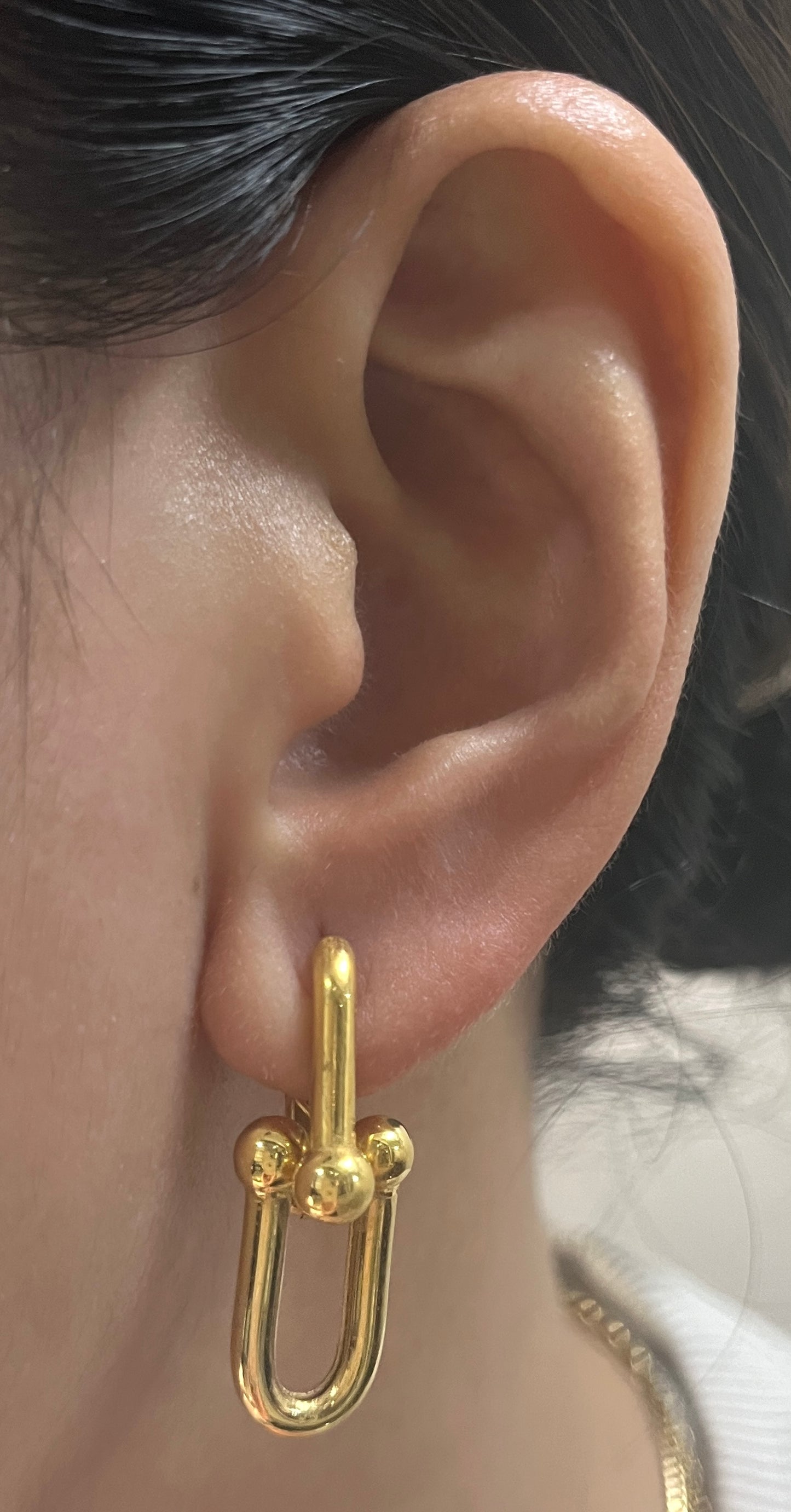 Hardware Yellow Gold EarringsER171