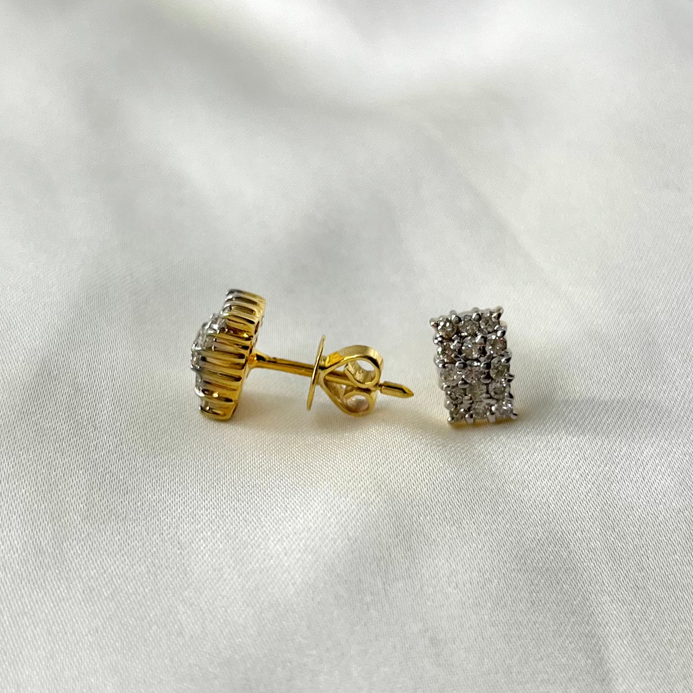 Double Bar Diamond Earrings ER082