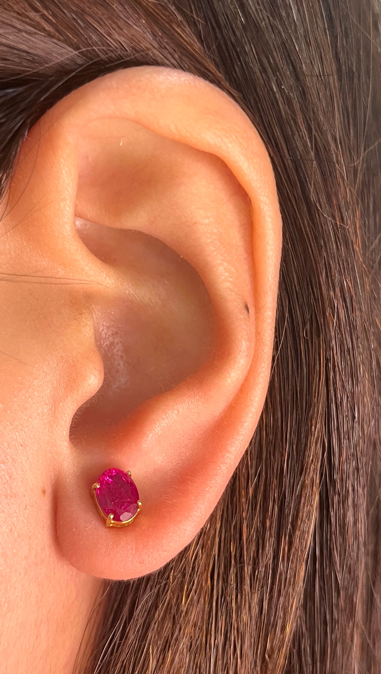 Ruby Oval Earrings ER039