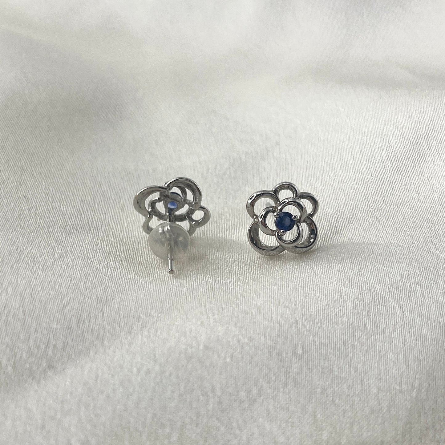 Sapphire Flower Earrings HK ER169