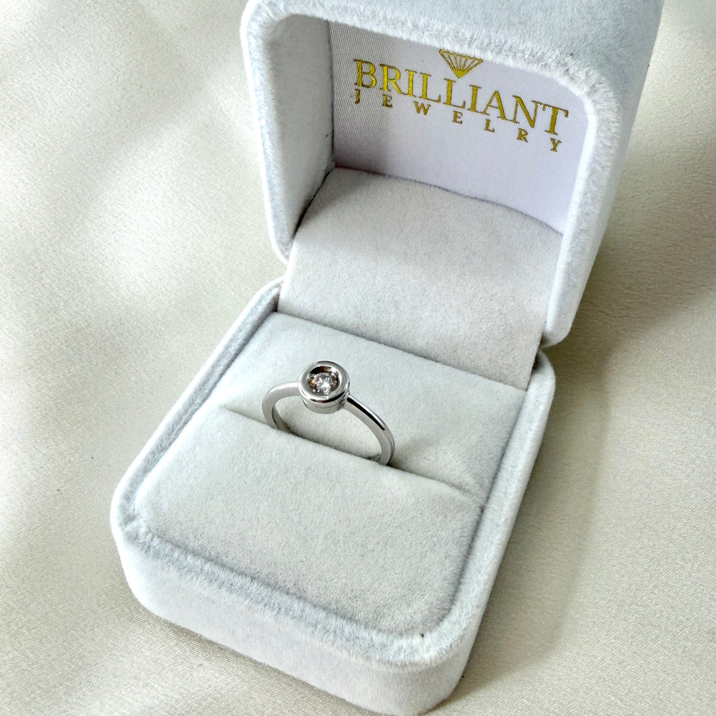Bezel Setting Engagement Ring ER022