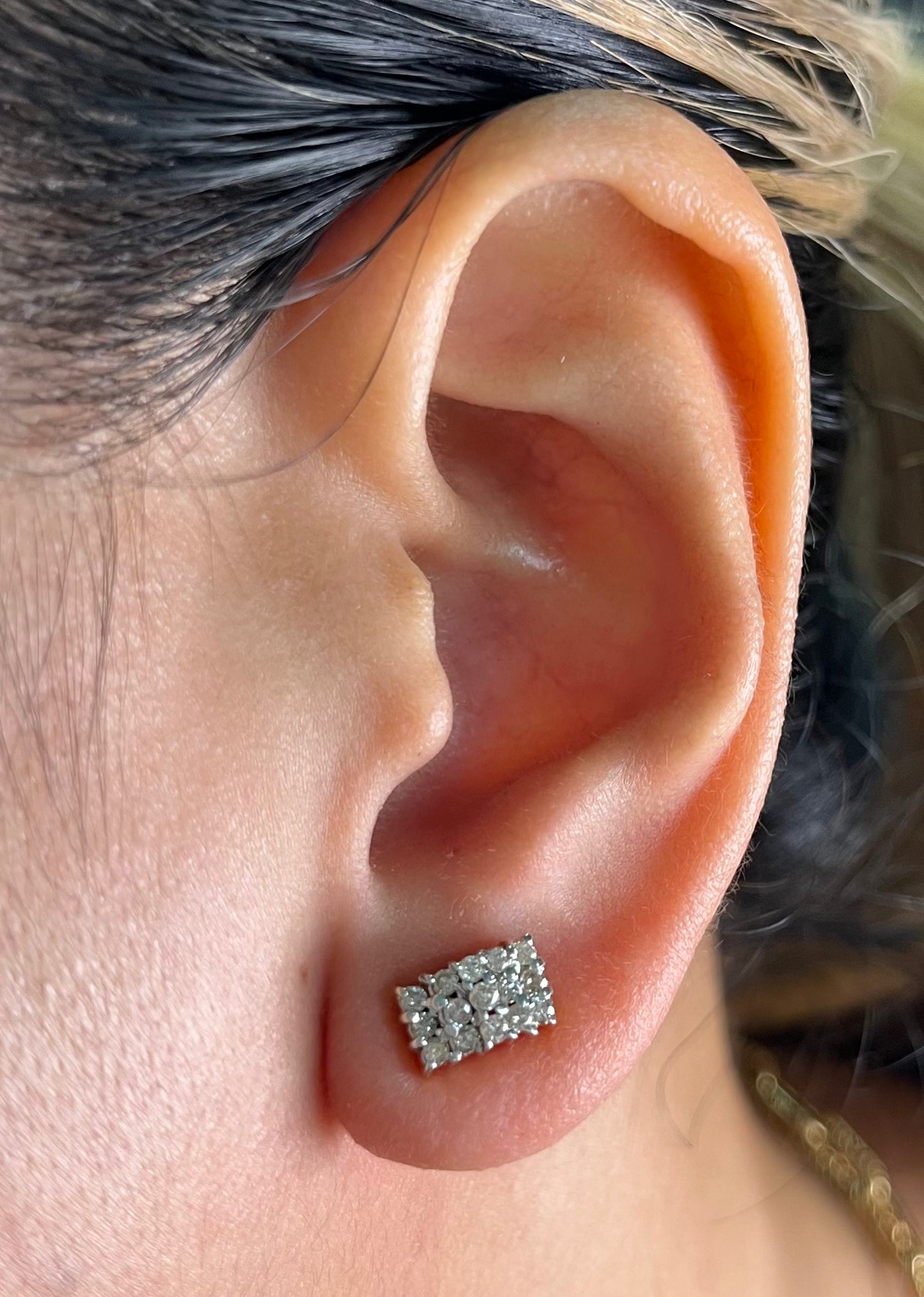 Double Bar Diamond Earrings ER082
