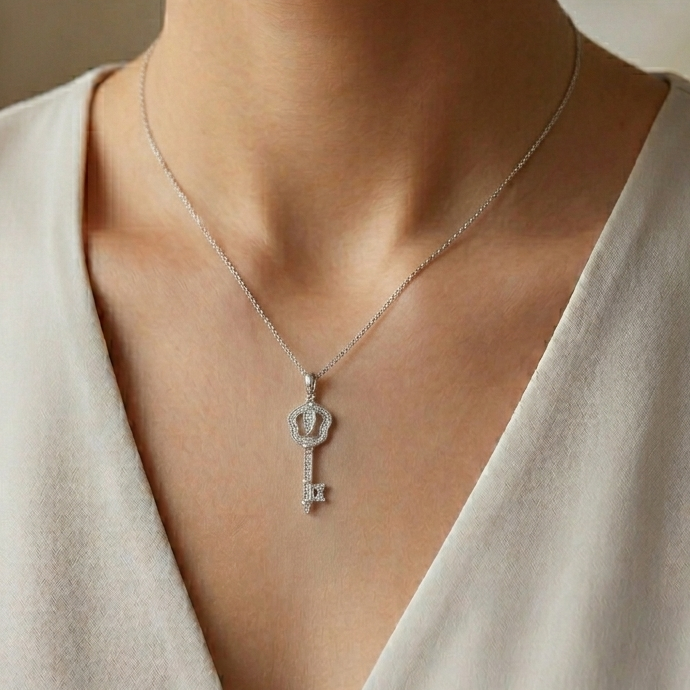Key Diamond Necklace NL201