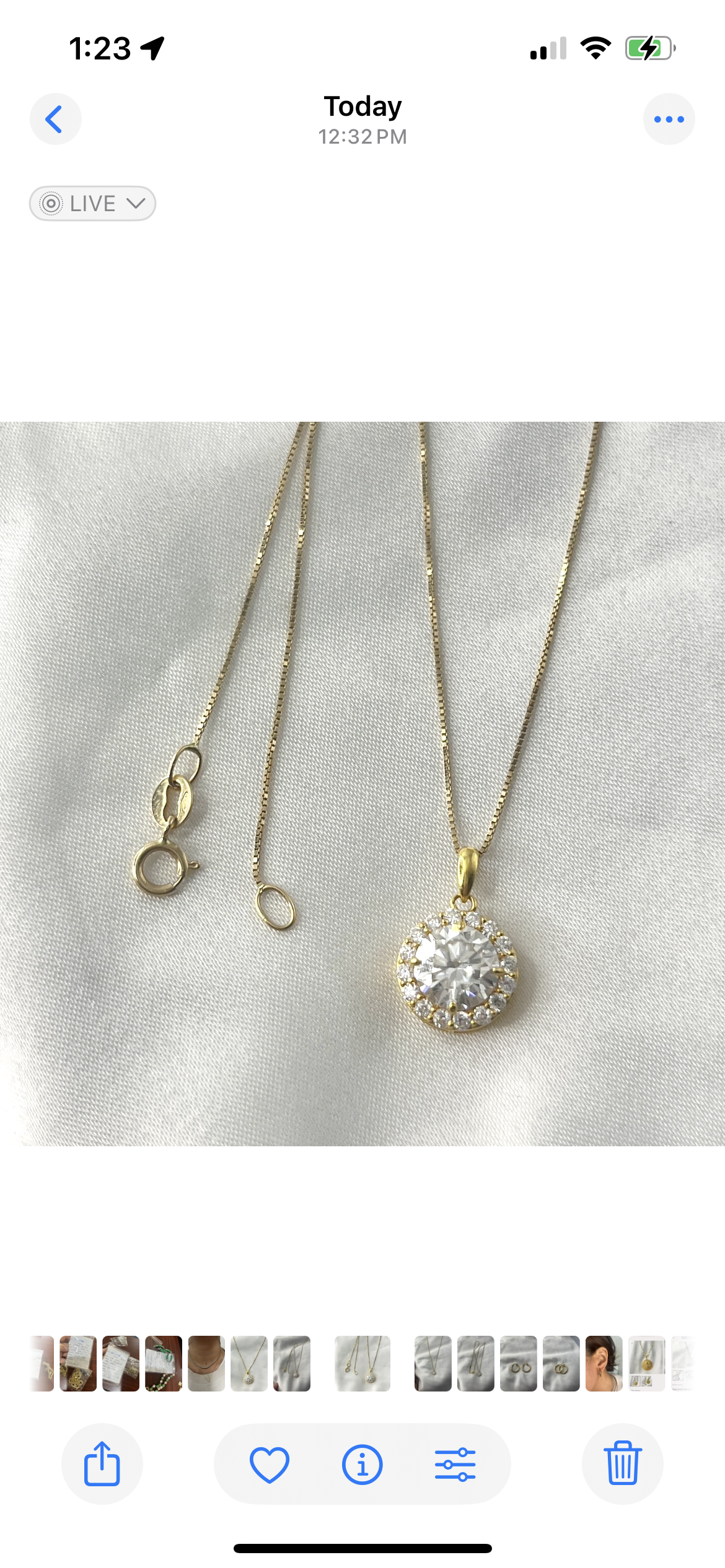 Halo Stud Zirconia Necklace NL166
