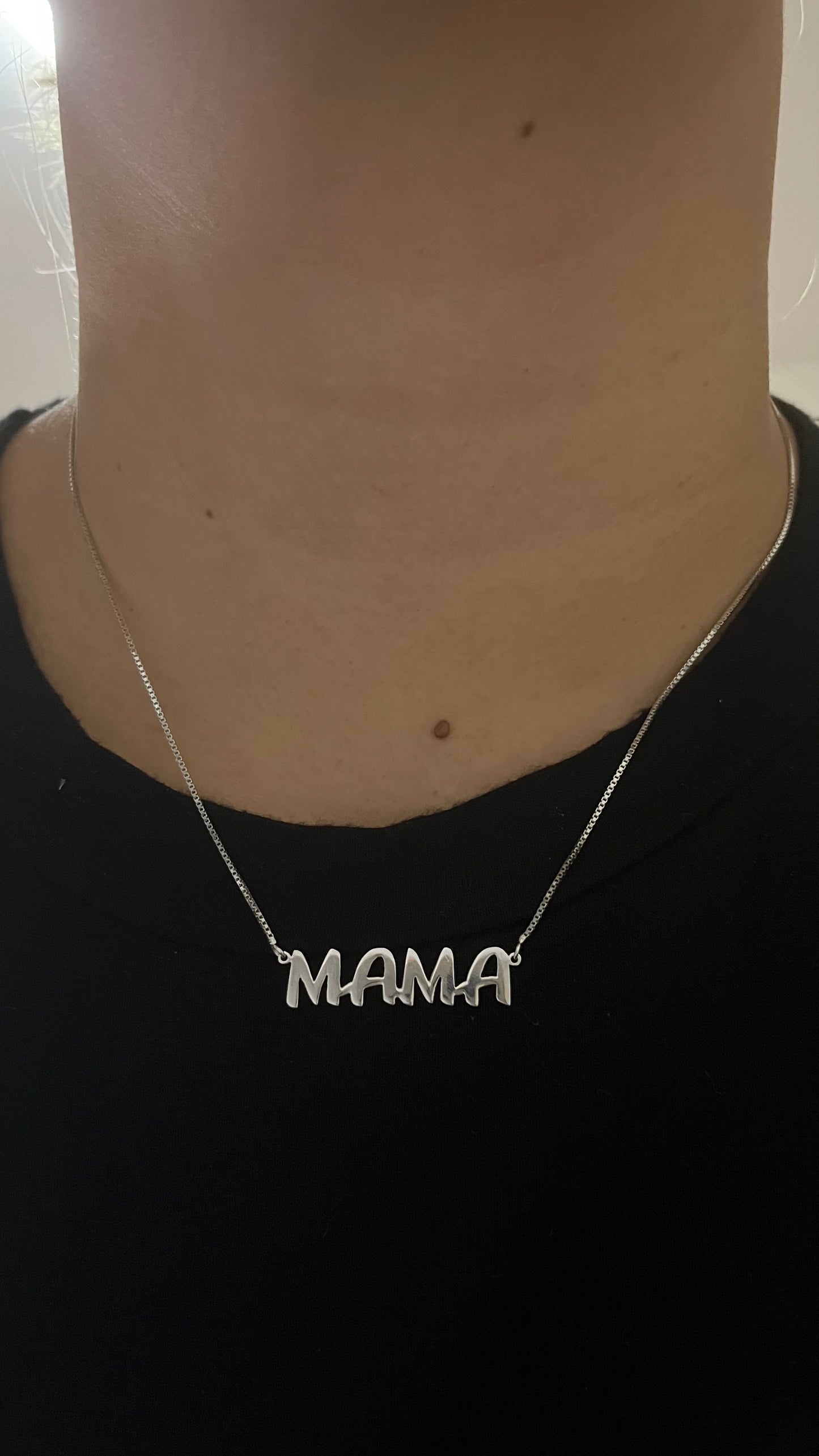 Mama Choker White Gold NL023