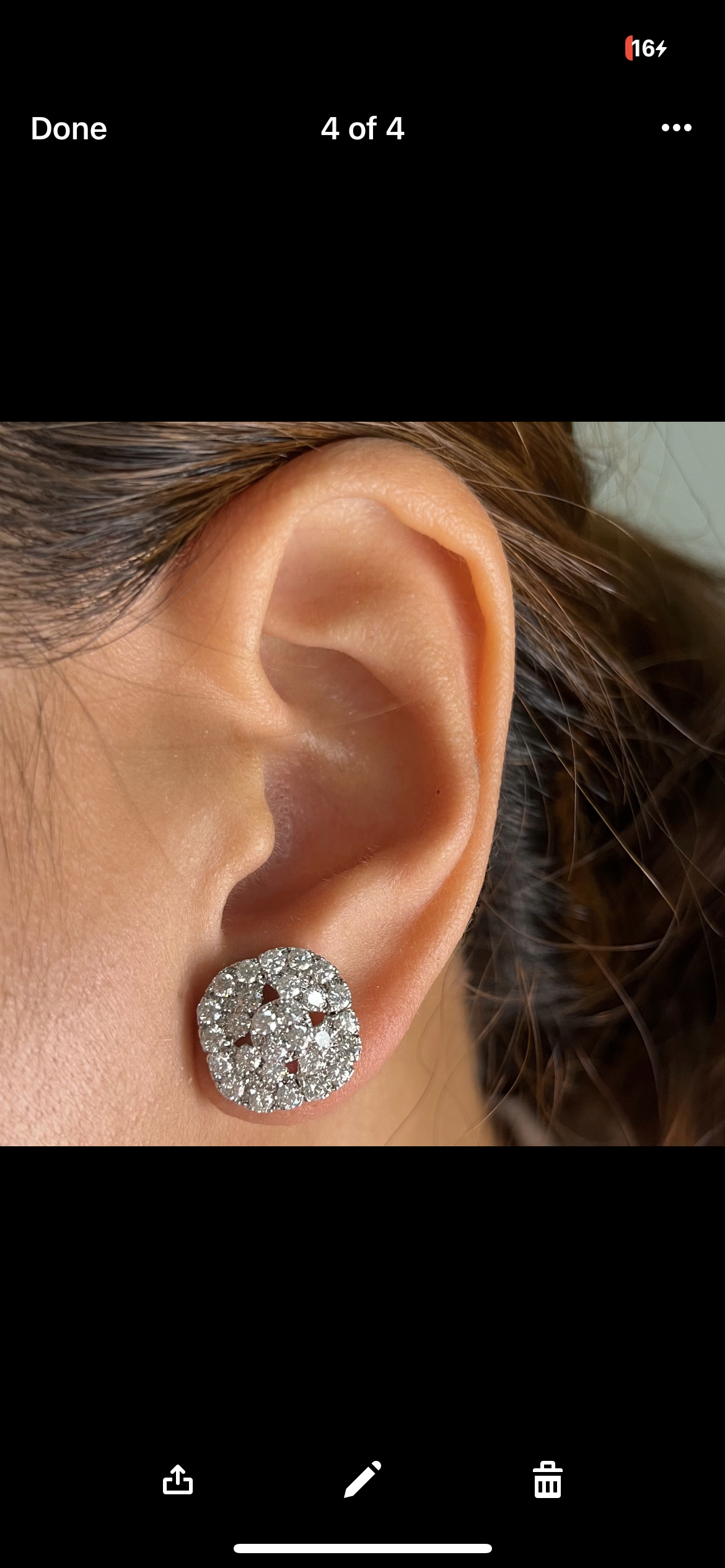 Square Clustered Diamond Set ST018