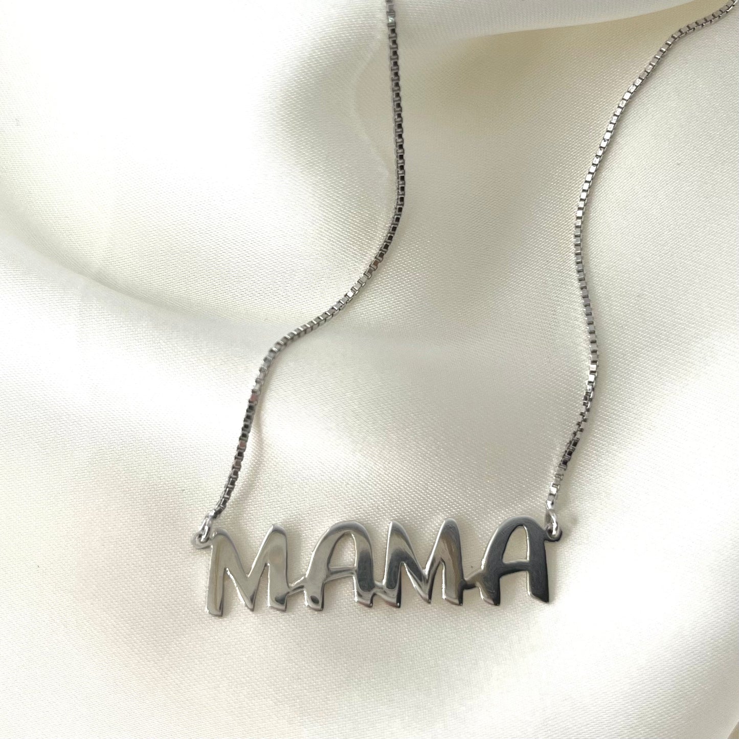 Mama Choker White Gold NL023