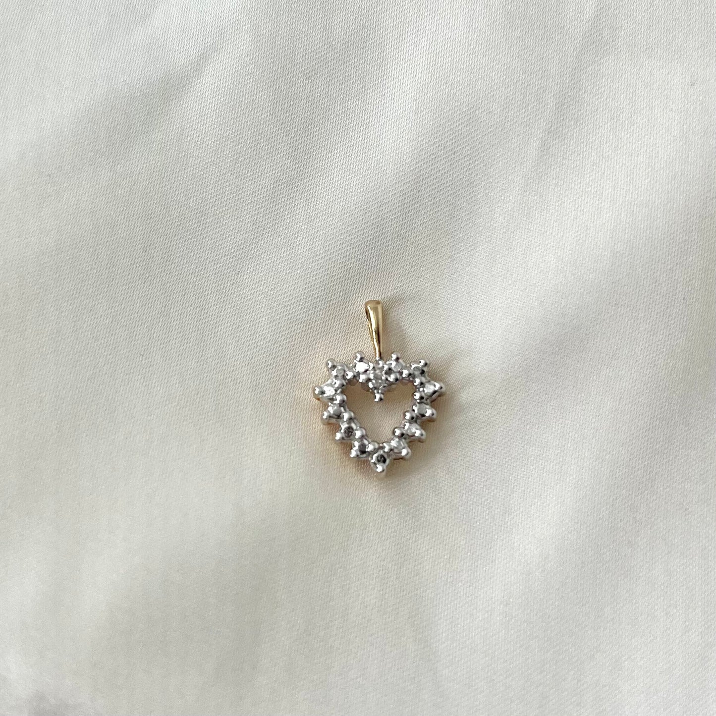 Small Reversible Ruby/Diamond Heart Pendant PD023