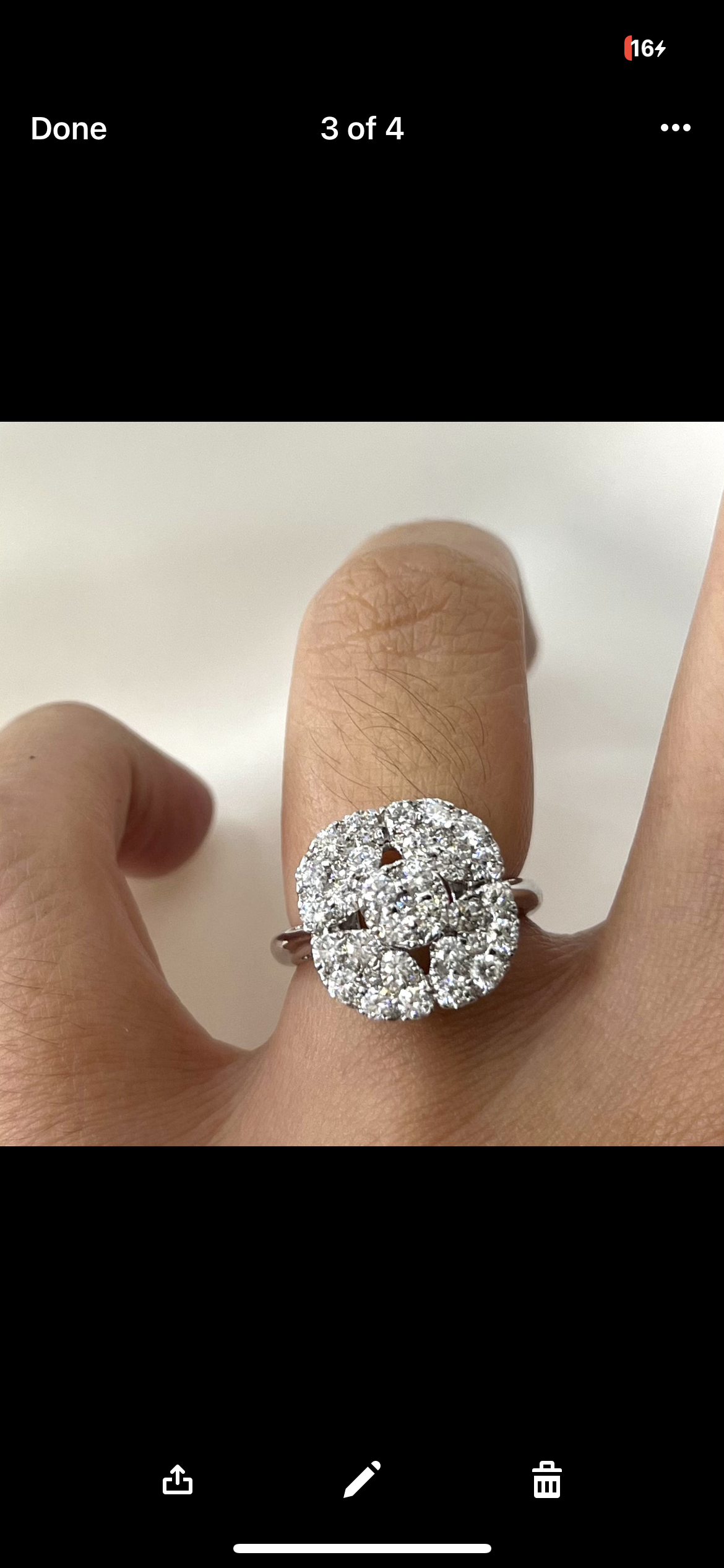 Square Clustered Diamond Set ST018
