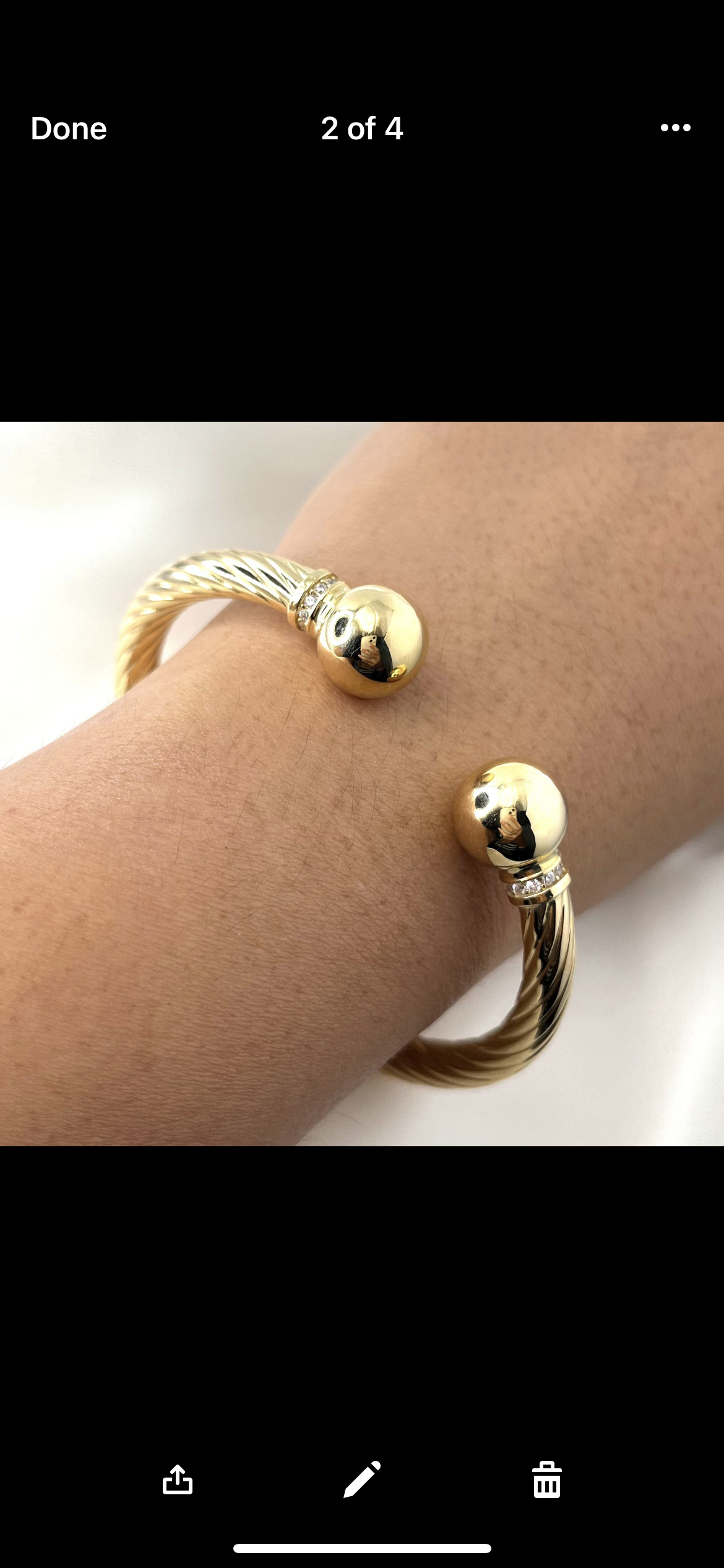 Spiral Yellow Bangle BR020