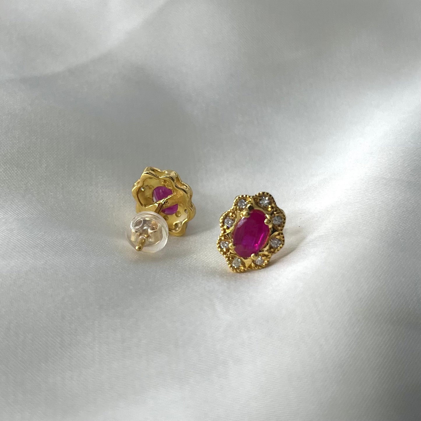 Ruby Birthstone Earrings ER041
