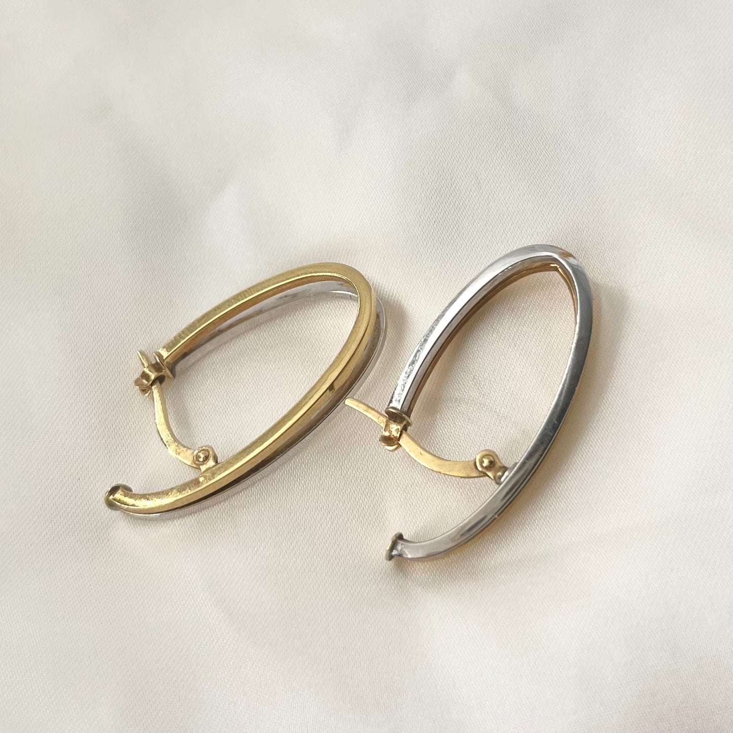 Two-tone Creole Earrings ER062