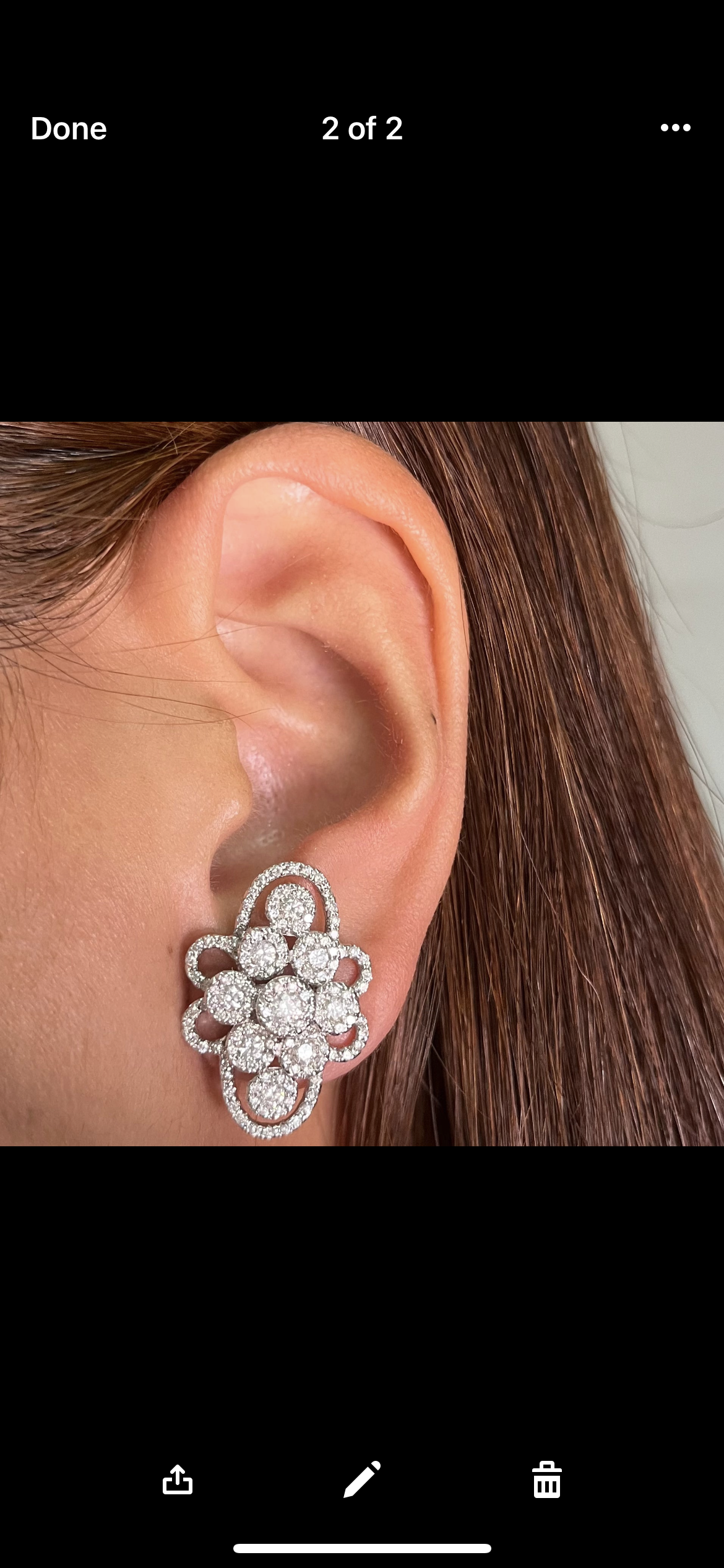 Cluster Diamond Earrings ER021