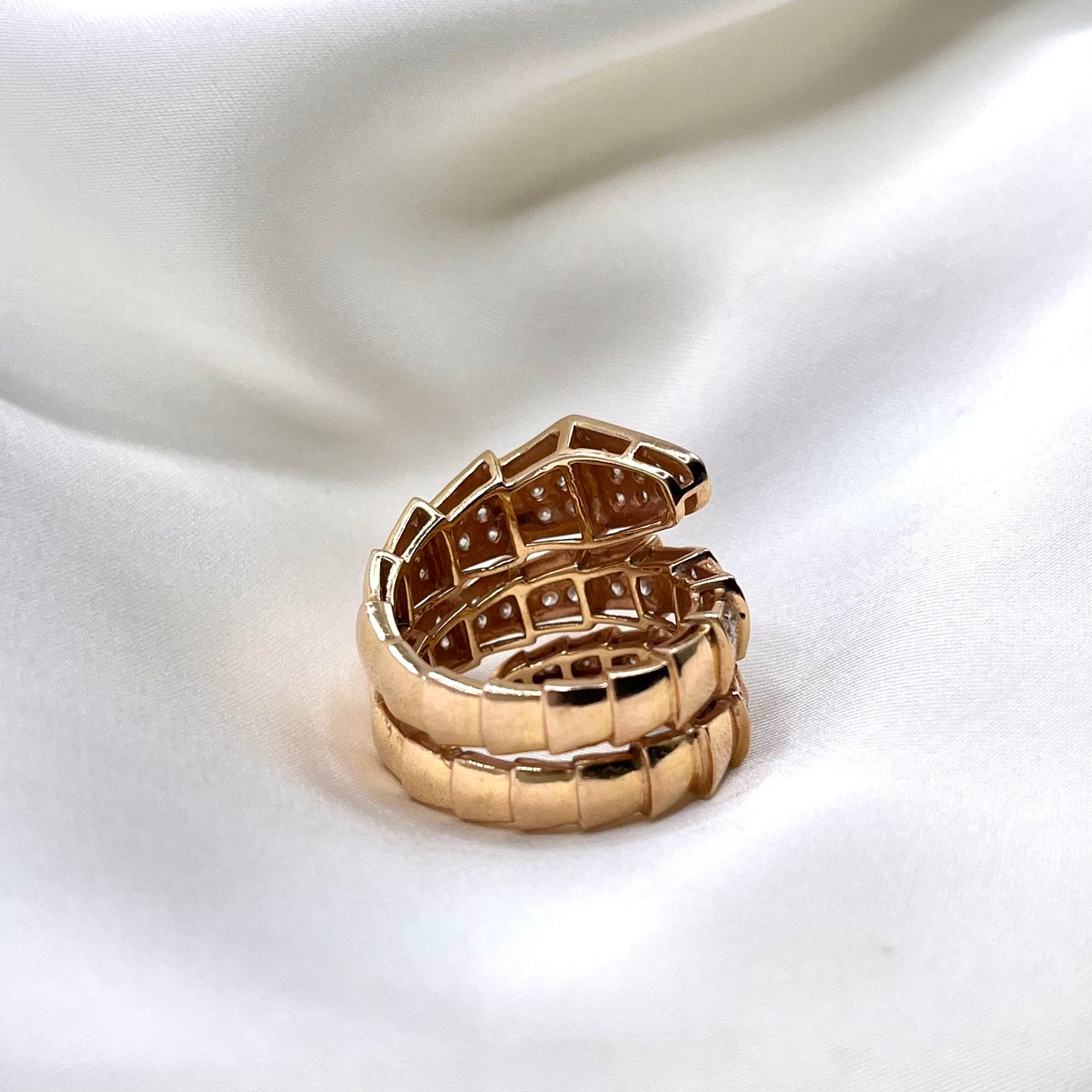 Rose Gold Serpent Diamond Ring RG014