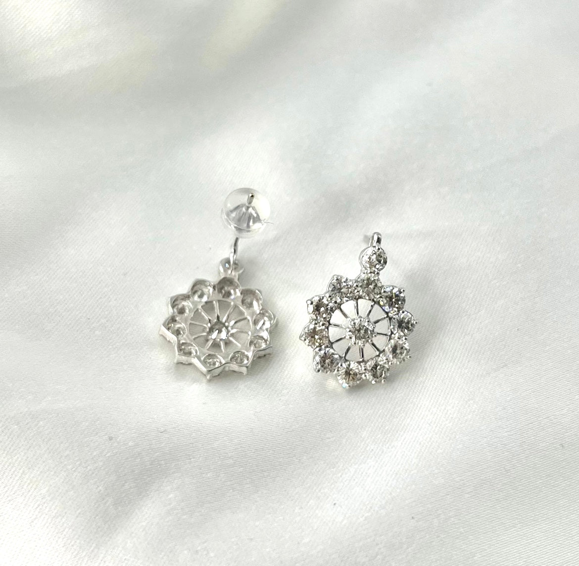 HK Diamond Snowflake Design Earrings ER116