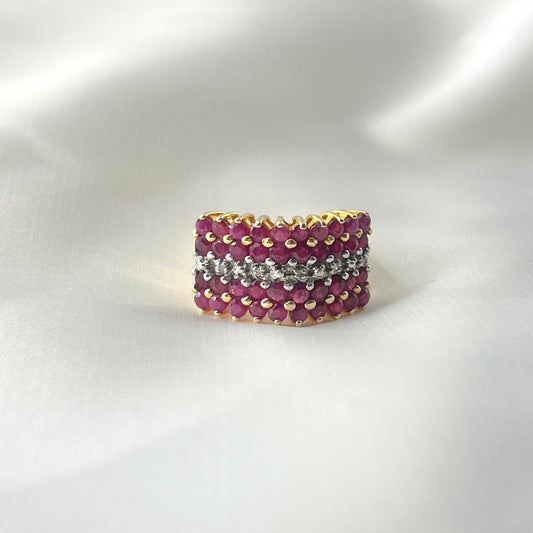 Natural Ruby and Diamond Ring RG015