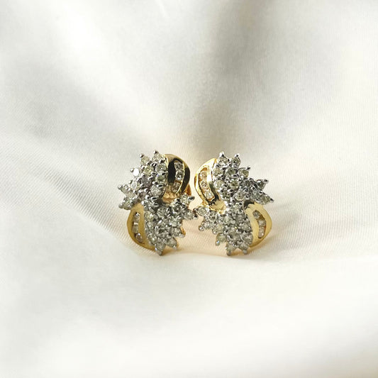 Floral Diamond Earrings ER077