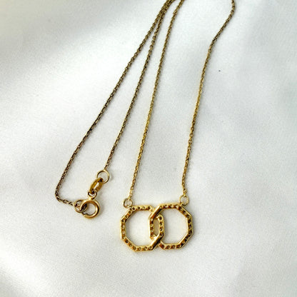 Interlocking Circle Diamond Necklace NL204