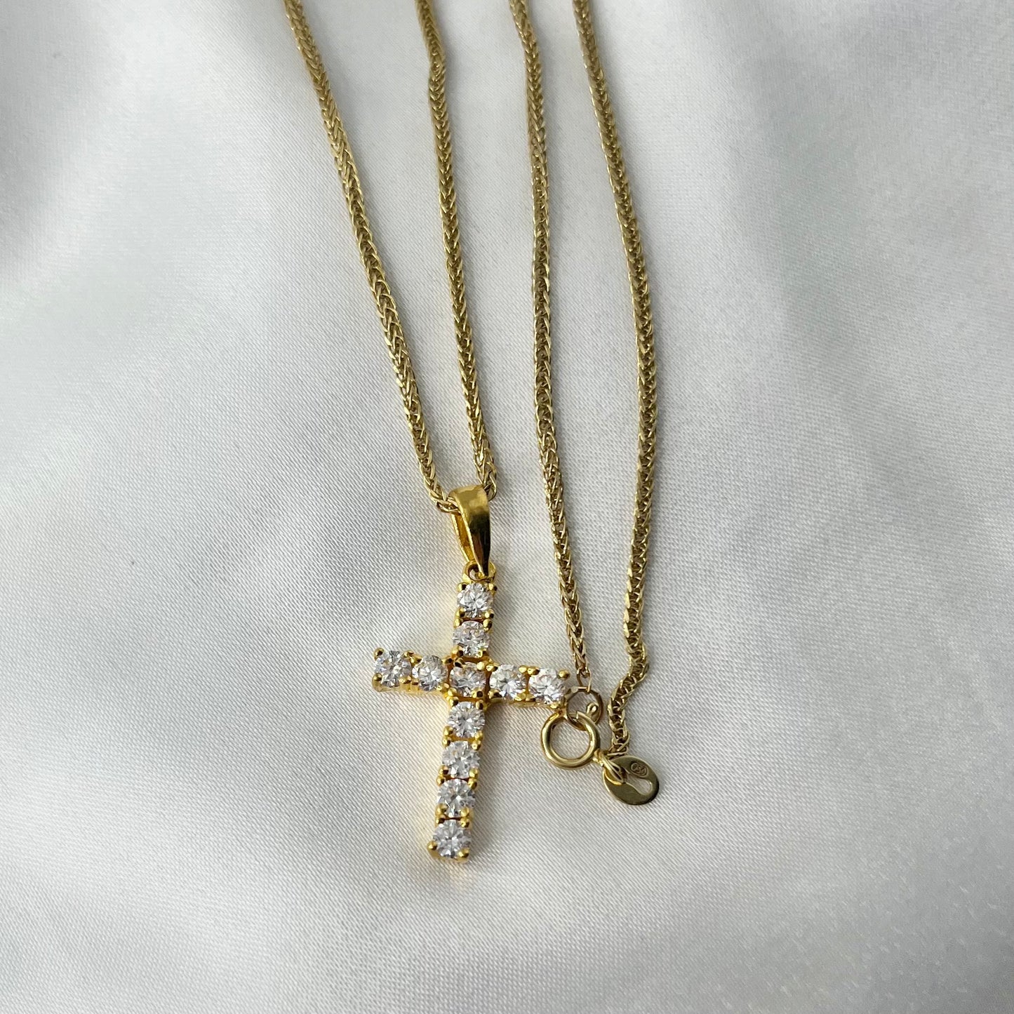 Zirconia Cross Necklace NL114