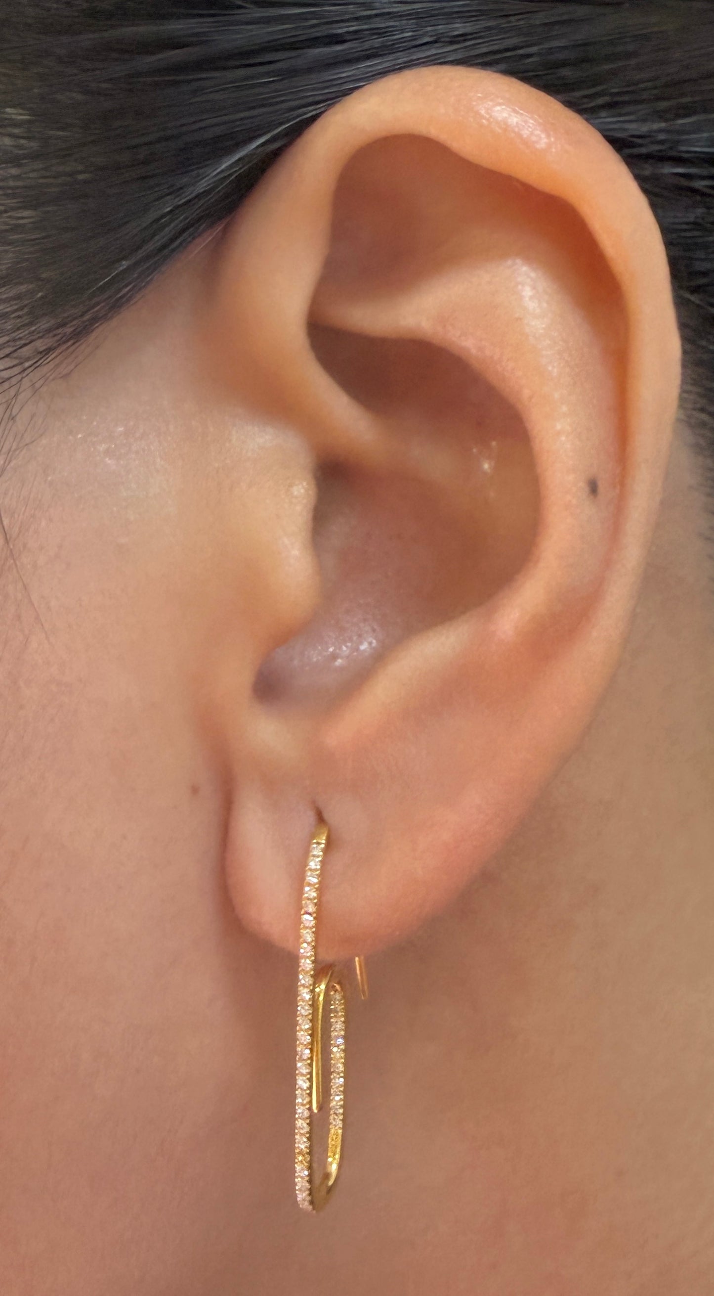 Paper Clip Diamond Danglings DE030
