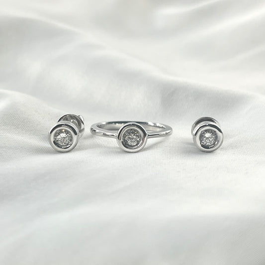 Lab Grown Diamond Solitaire Set ST067