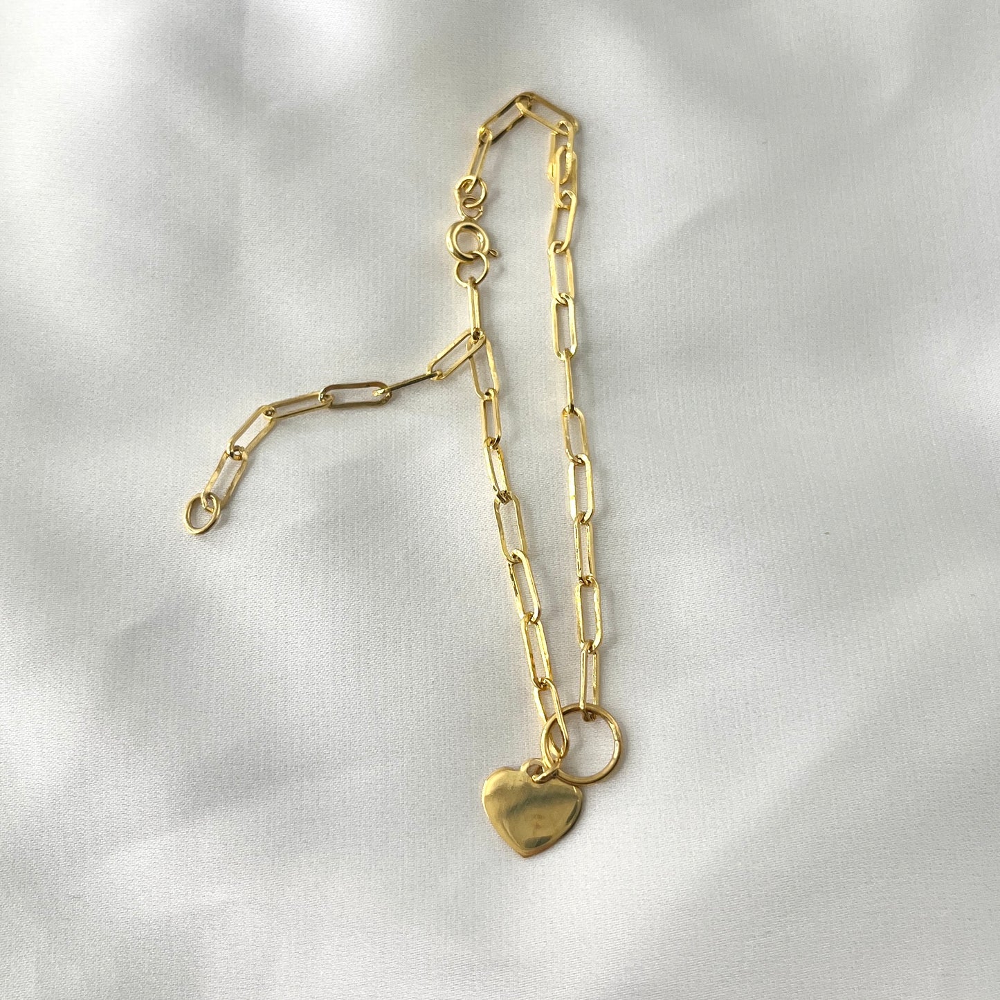 Paperclip Hear Charm Bracelet BR109