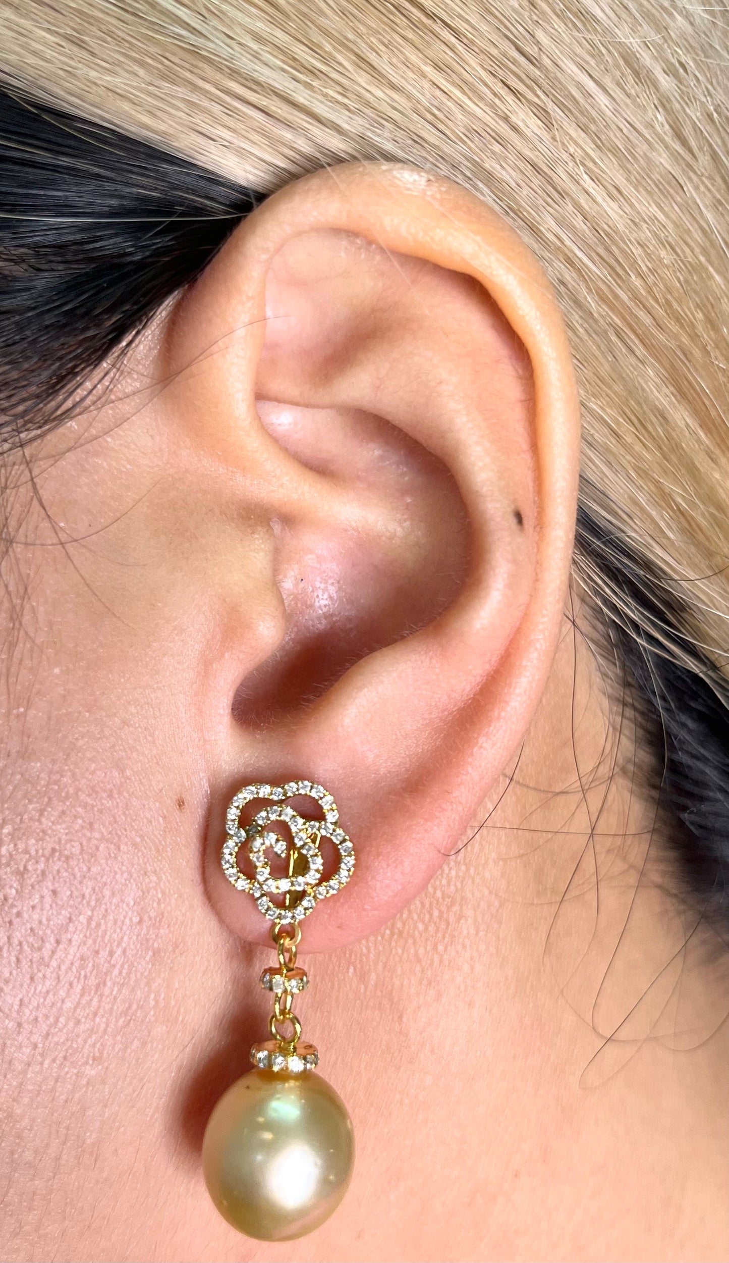 Floral/Pearls Detachable Earrings ER091