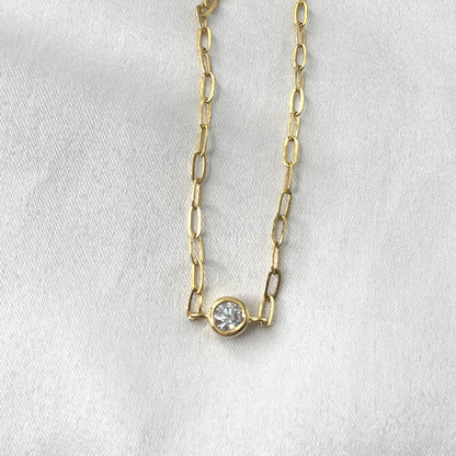 Solo Diamond Paperclip Bracelet BR105