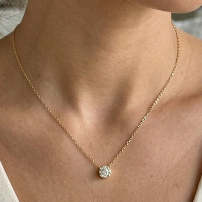 Illusion Diamond Pendant Yellow Gold NL199