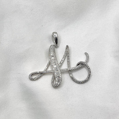 Letter M Diamond Pendant PD045