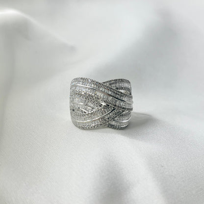 Intertwined Baguette Statement Ring RG016