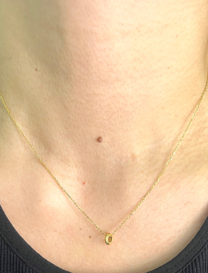 Ring Pendant Necklace Yellow Gold NL180