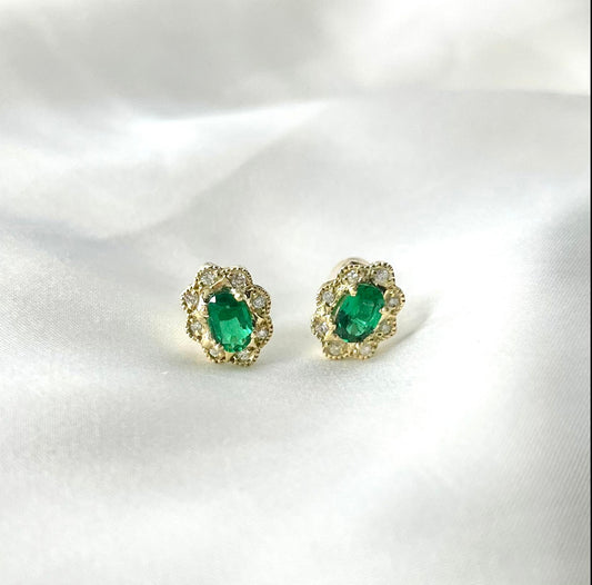 Emerald Birthstone Earrings ER042