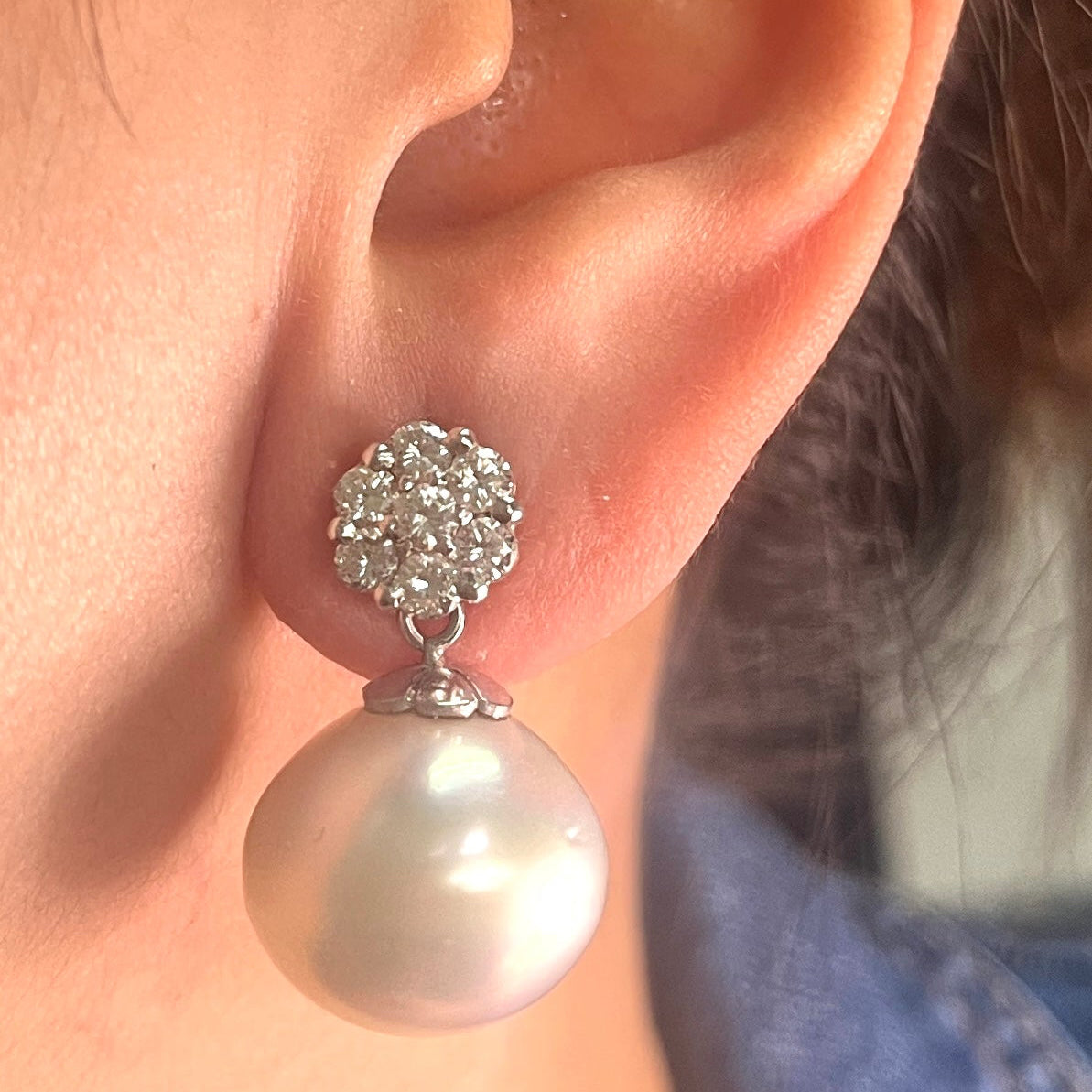 Pearl Rositas Diamond Danglings DE024