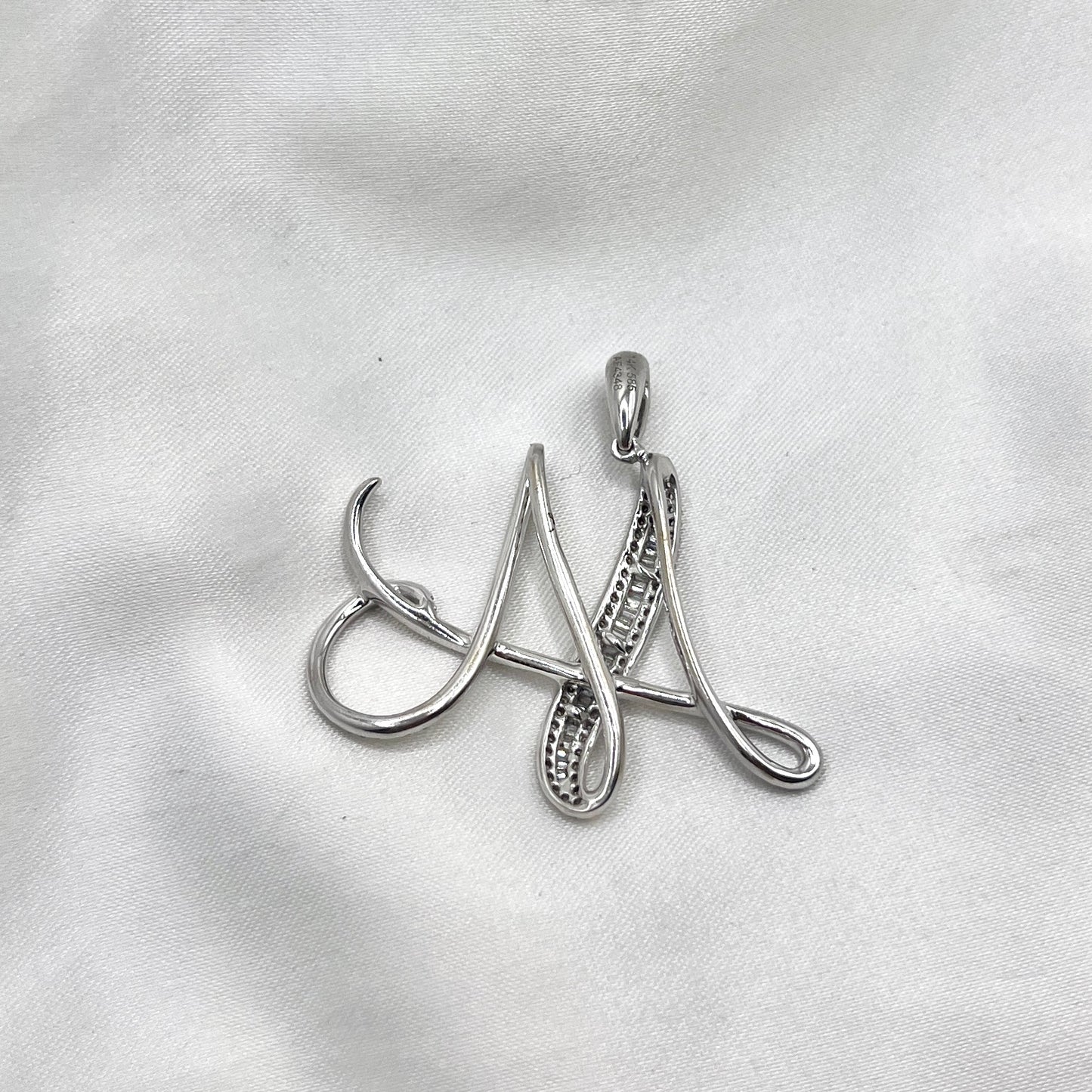 Letter M Diamond Pendant PD045