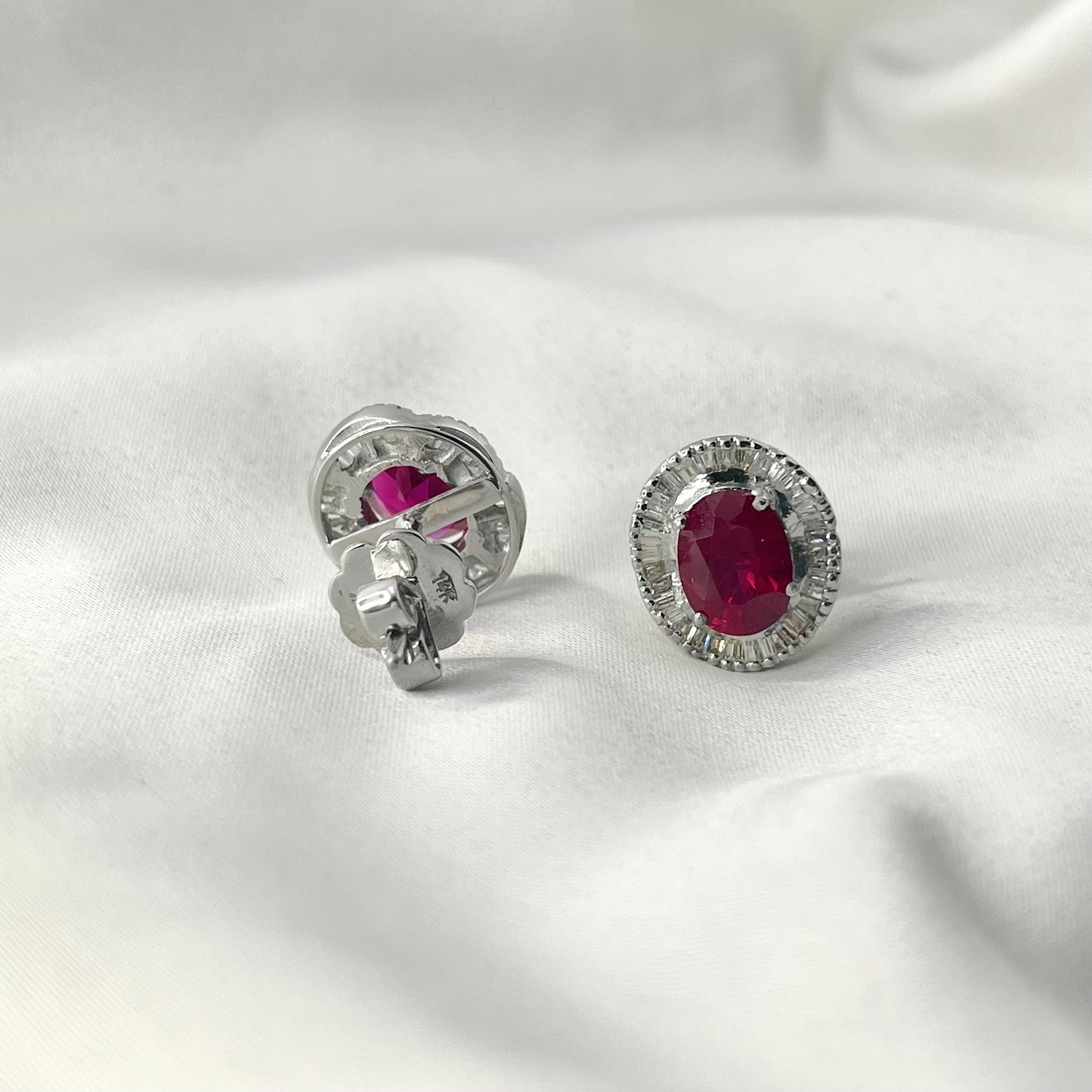 Ruby Baguettes Earrings ER100