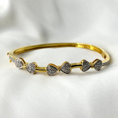 Heart Diamond Bangle BR111