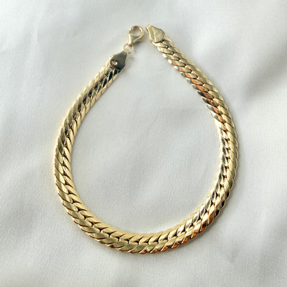 Cuban Yellow Gold Bracelet BR120