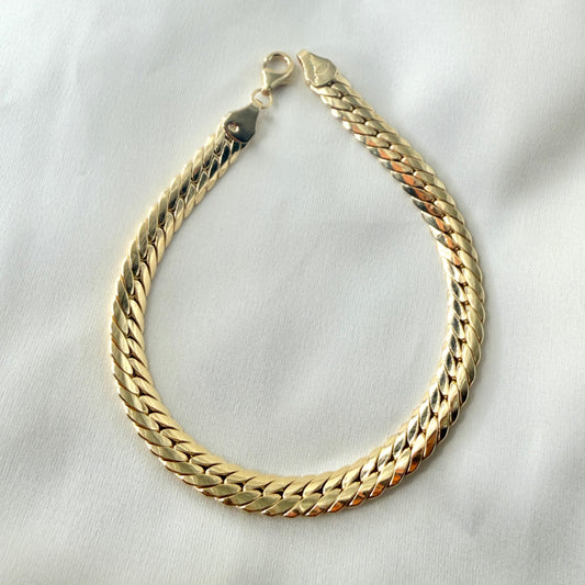 Cuban Yellow Gold Bracelet BR120