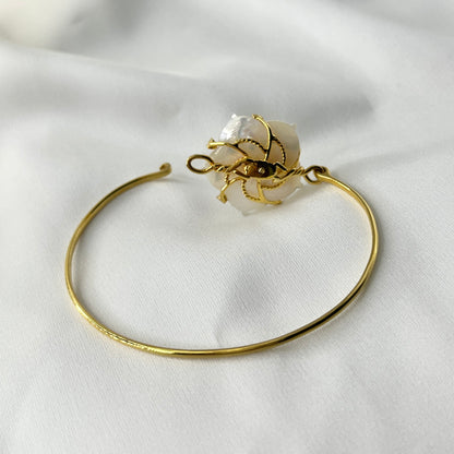 Mother of Pearl Diamond Bangle BR112