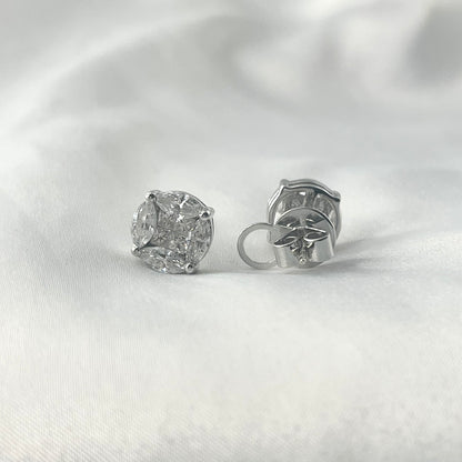 Illusion Earrings 4CT Face ER163