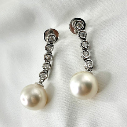 Diamond Pearl Drop Danglings DE023