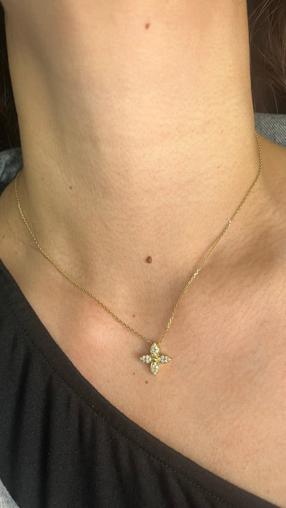 HK Star Blossom Diamond Necklace NL187