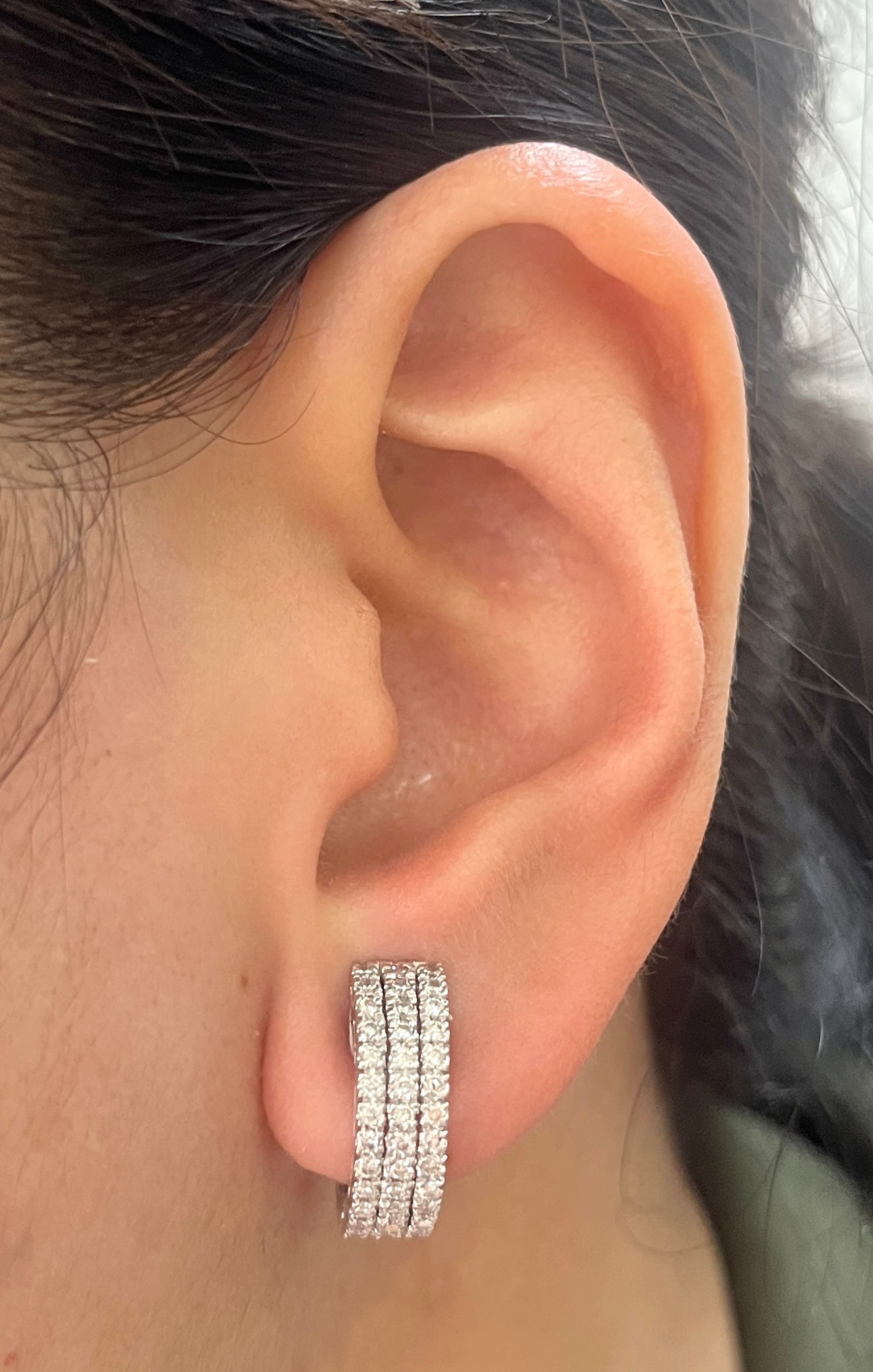 Triple Layer Diamond Earrings DE0005
