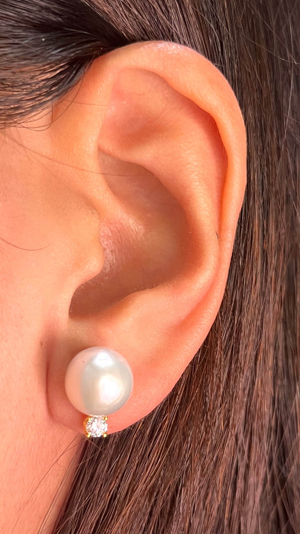South Sea Pearl Diamond Earrings DE005
