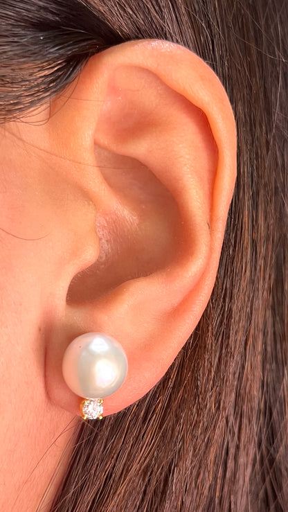 South Sea Pearl Diamond Earrings DE005